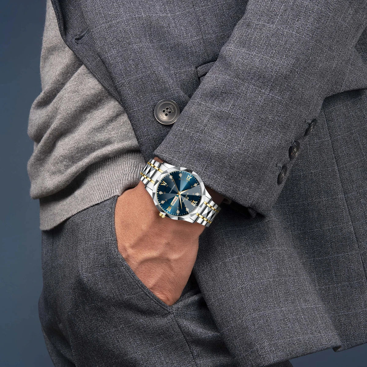 Men's Luxury Water Diamond Watch
