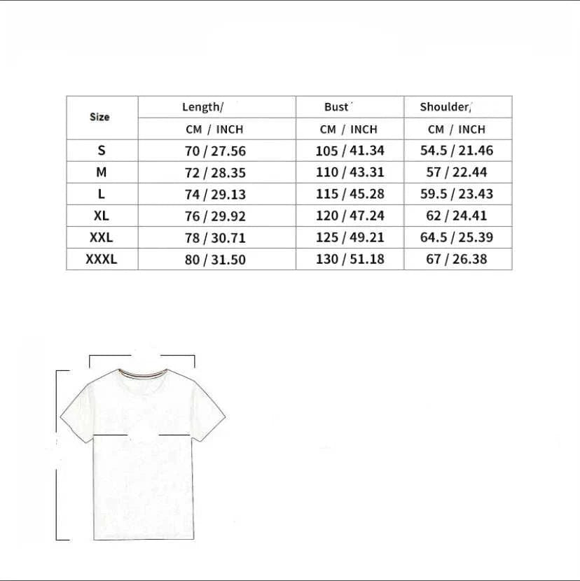 size chart for men's summer sleeveless t-shirt with measurements in cm and inches for length, bust, and shoulder