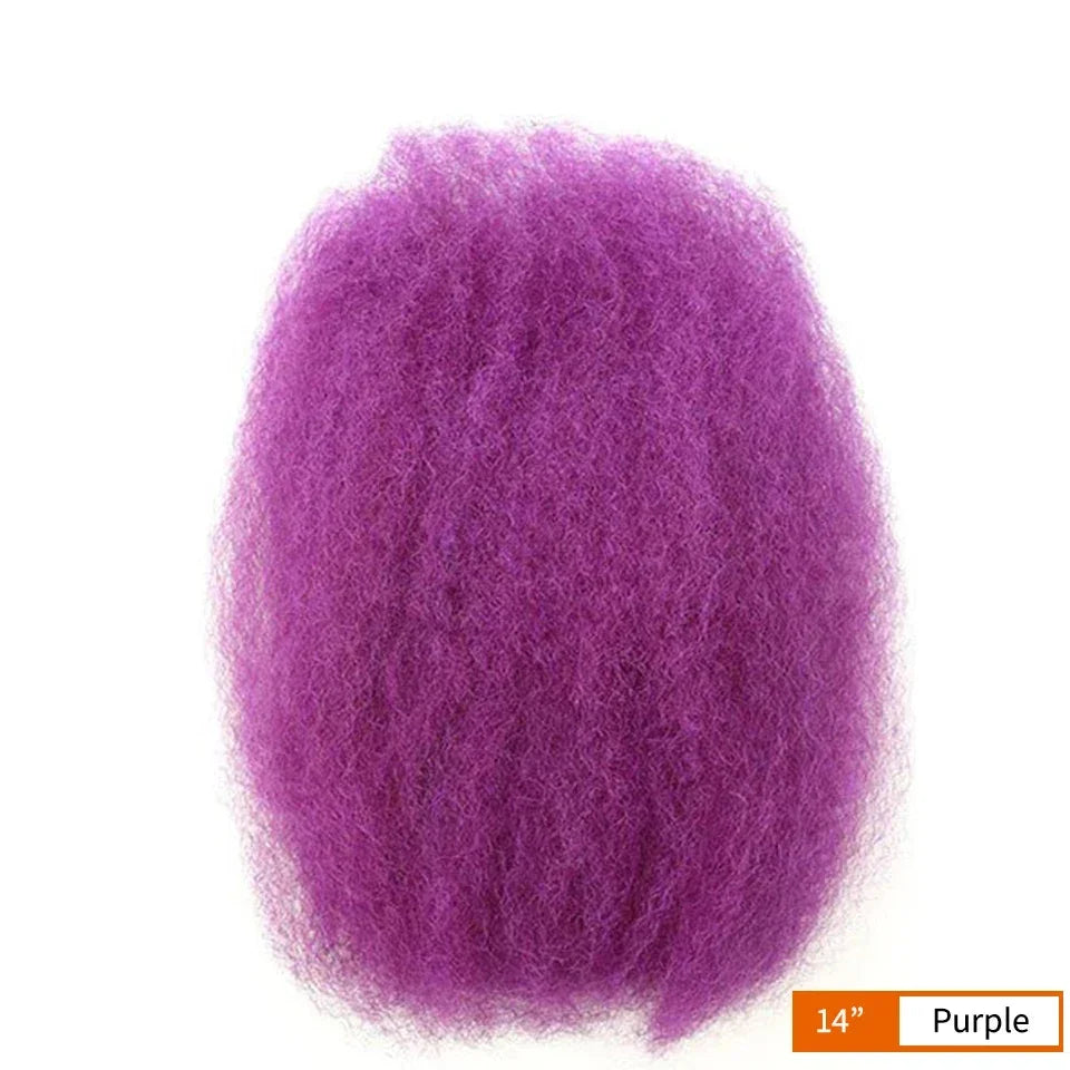 women's kinky Curly Bulk Human Hair braid
