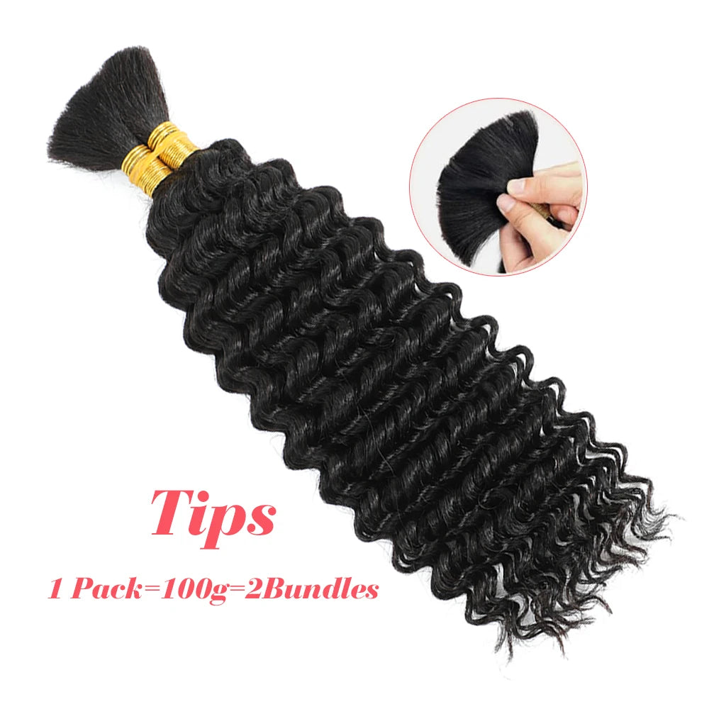 Human Hair Curly Braiding Hair