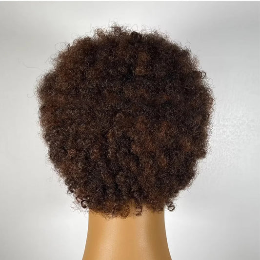 Human Hair Afro Short Pixie Wigs