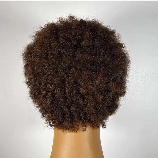 Human Hair Afro short pixie wig with natural texture and stylish edgy look