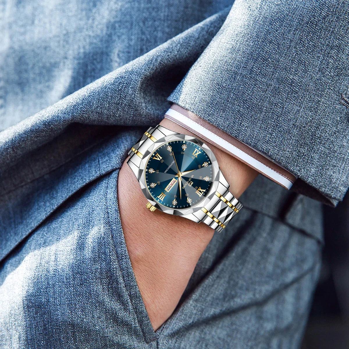 Men's Luxury Water Diamond Watch