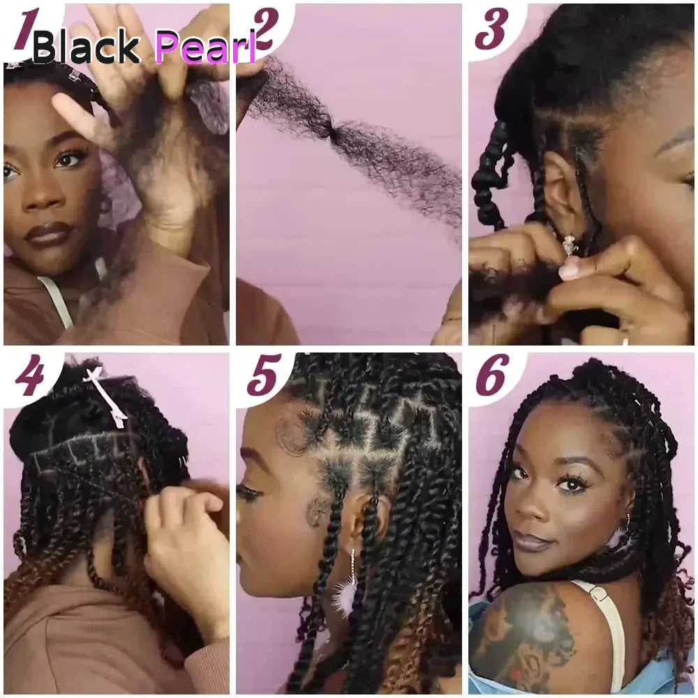 women's kinky Curly Bulk Human Hair braid