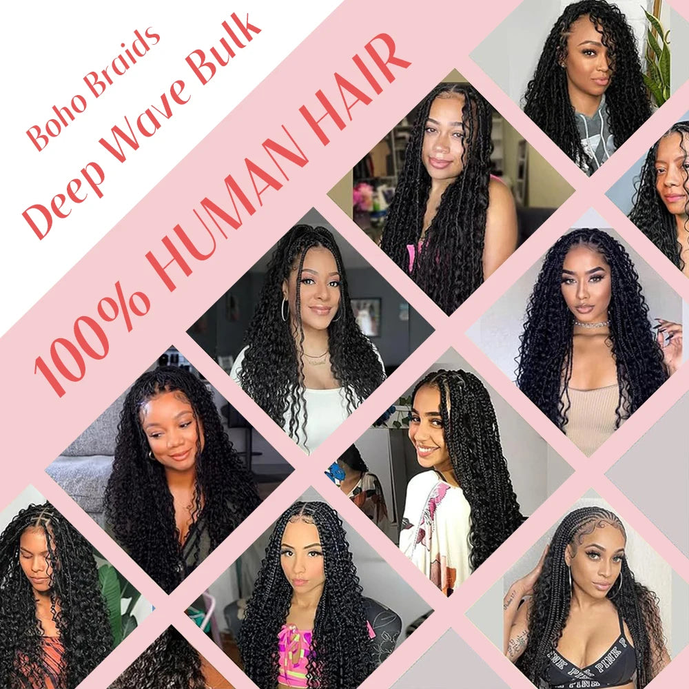 Human Hair Curly Braiding Hair