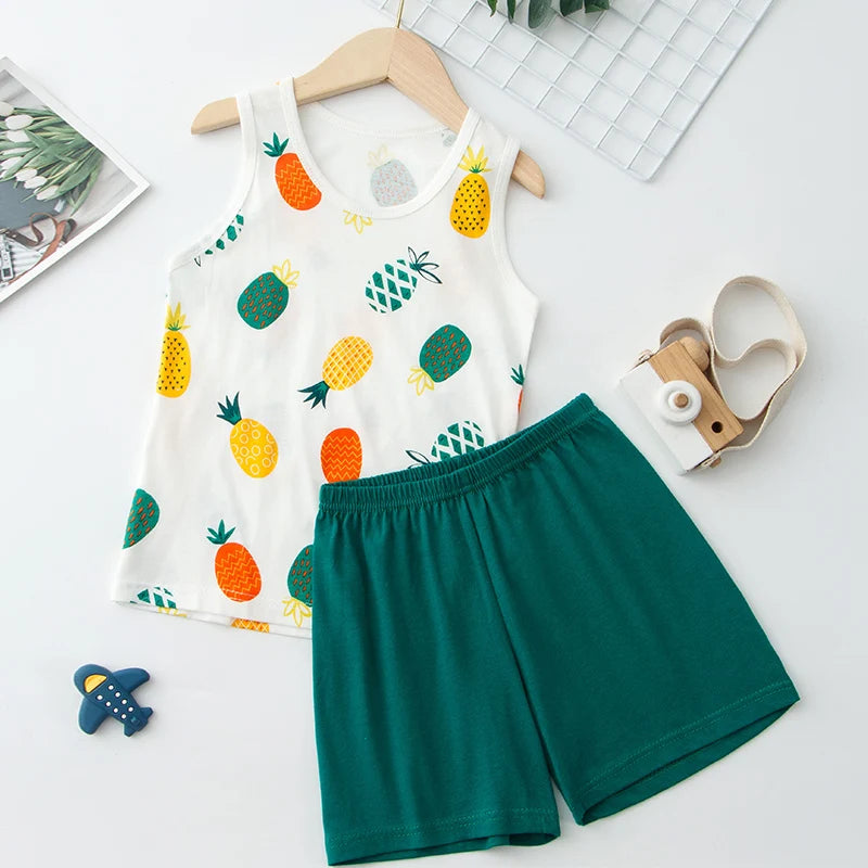 2-pieces children's summer shirts and pants