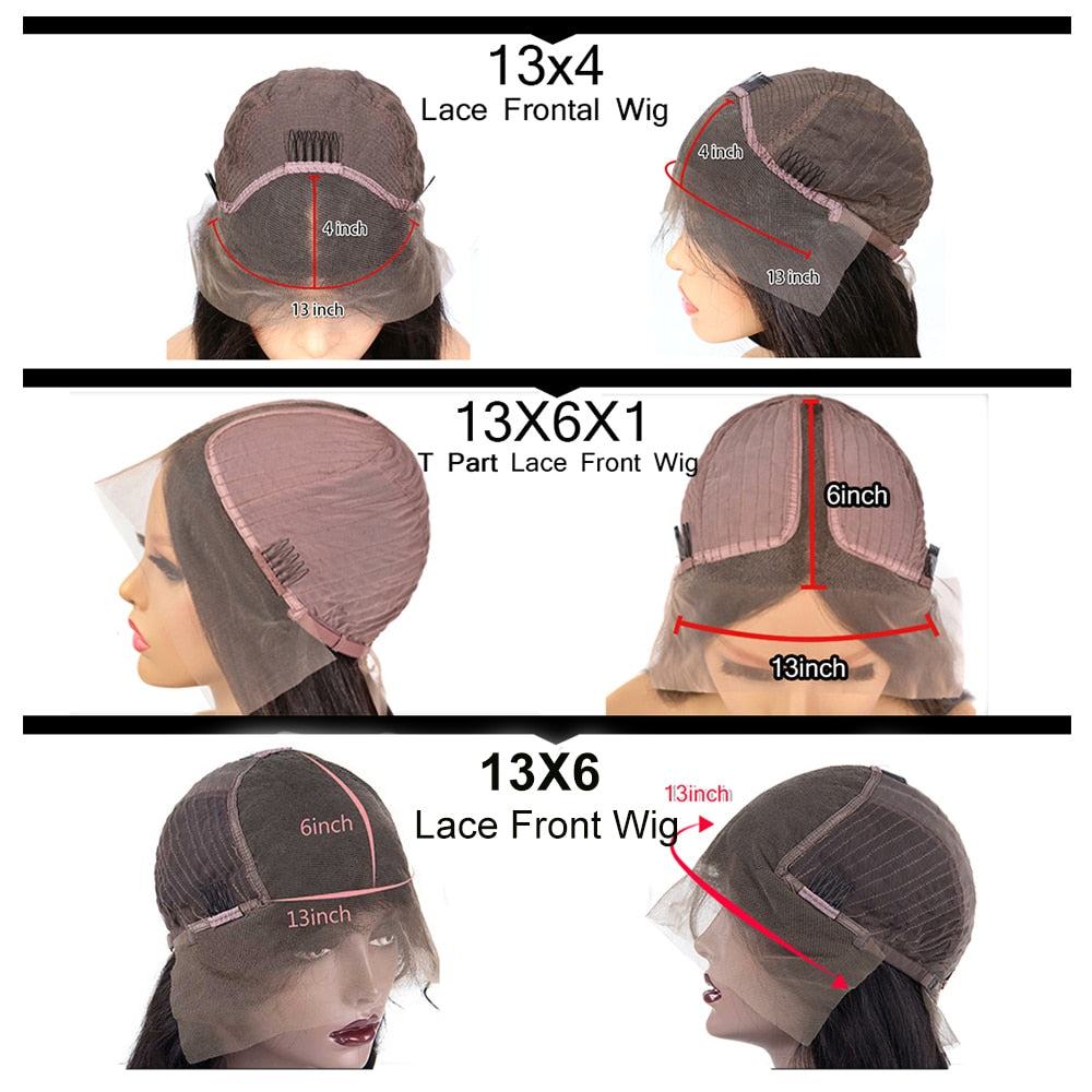 Highlight Honey Blonde Brazilian wigs with 13x4, 13x6x1, and 13x6 lace front cap sizes shown on mannequin heads.