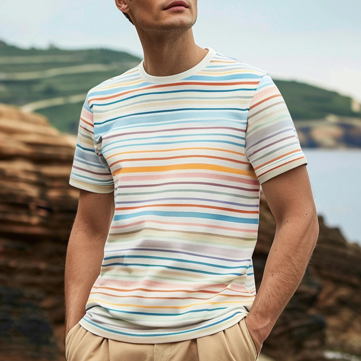 Men's Women's Print Short Sleeve Summer Shirt