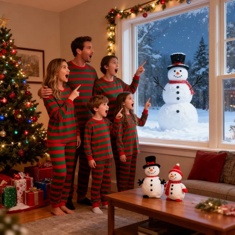 Cozy matching family Christmas pajamas set for holiday gatherings