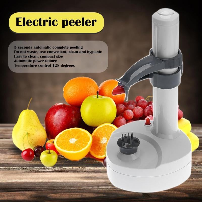 Electric peeler cutter with automatic peeling, suitable for fruits and vegetables, compact and easy-to-clean kitchen tool