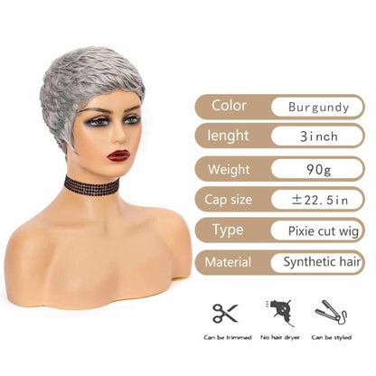 Black women wearing stylish short pixie cut wigs with natural texture and layered volume