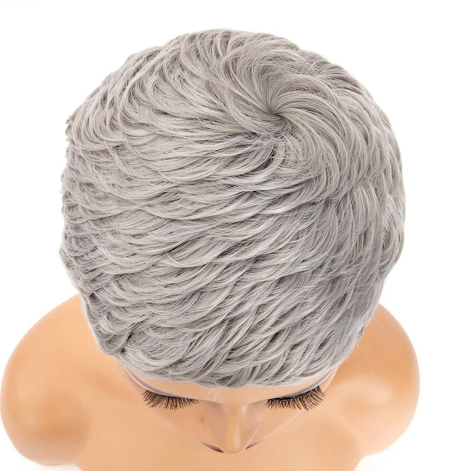 Black women wearing stylish short pixie cut wigs with natural texture and layered volume