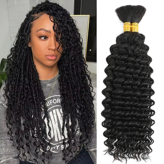 Human Hair Curly Braiding Hair