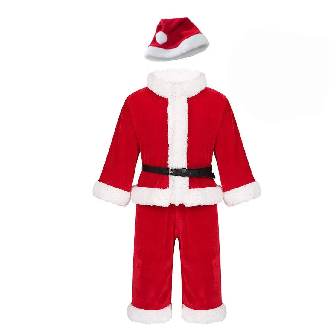 Girls New Year Festival Clothing Set St Nicholas Dress with Hat for Christmas Santa Claus Cosplay