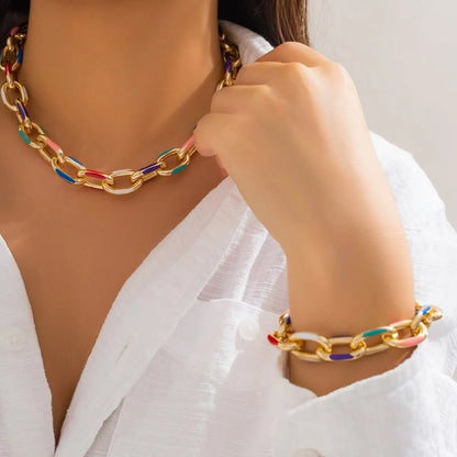 choker necklace jewelry set with matching bracelet