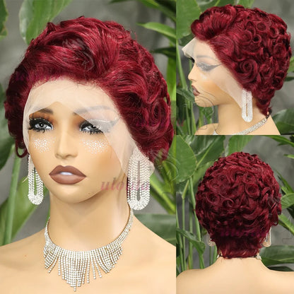 Short Wave Pixie Cut Brazilian Human Hair Wig