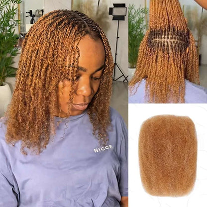 women's kinky Curly Bulk Human Hair braid