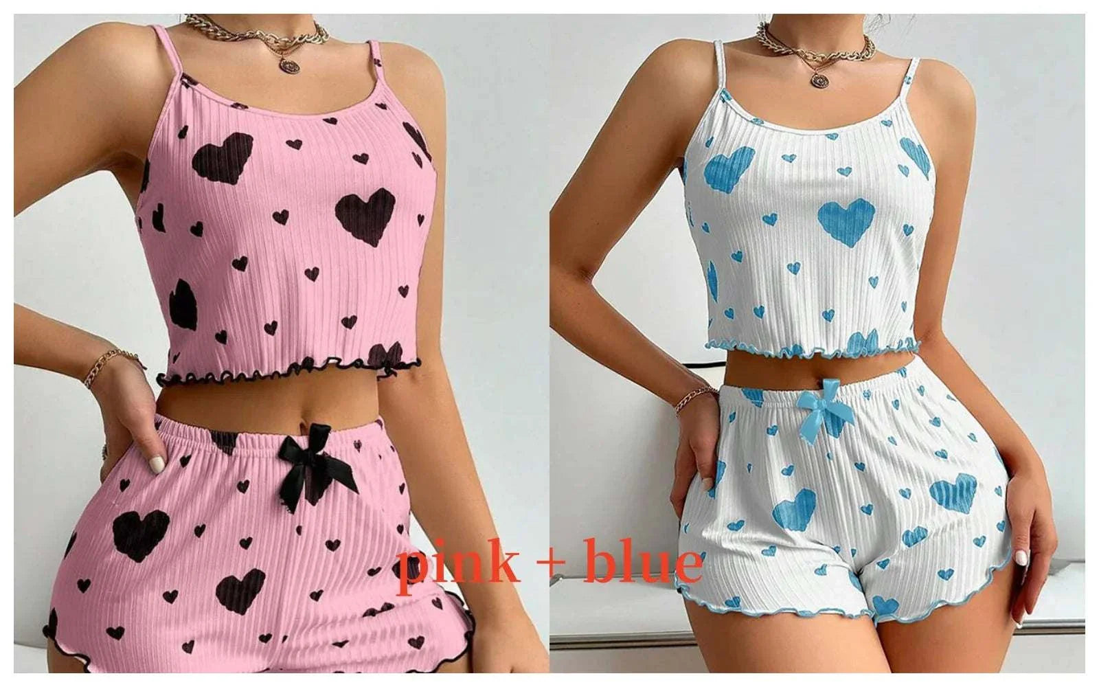 Women's Pajamas Set Sleepwear with Tank Tops and Shorts