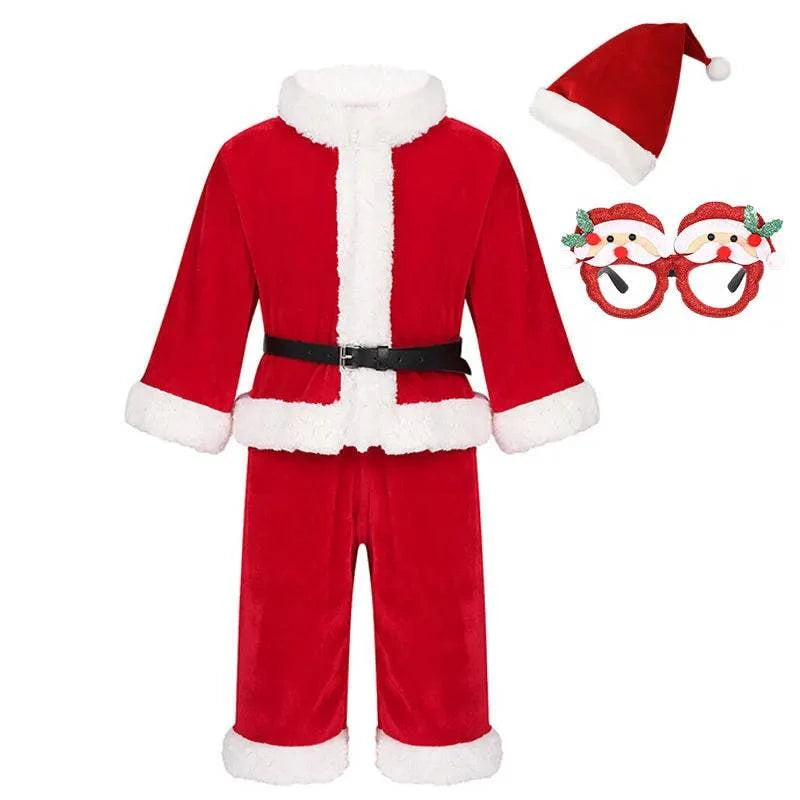Children's 2025 New Year Festival St Nicholas dress with hat for Xmas party cosplay