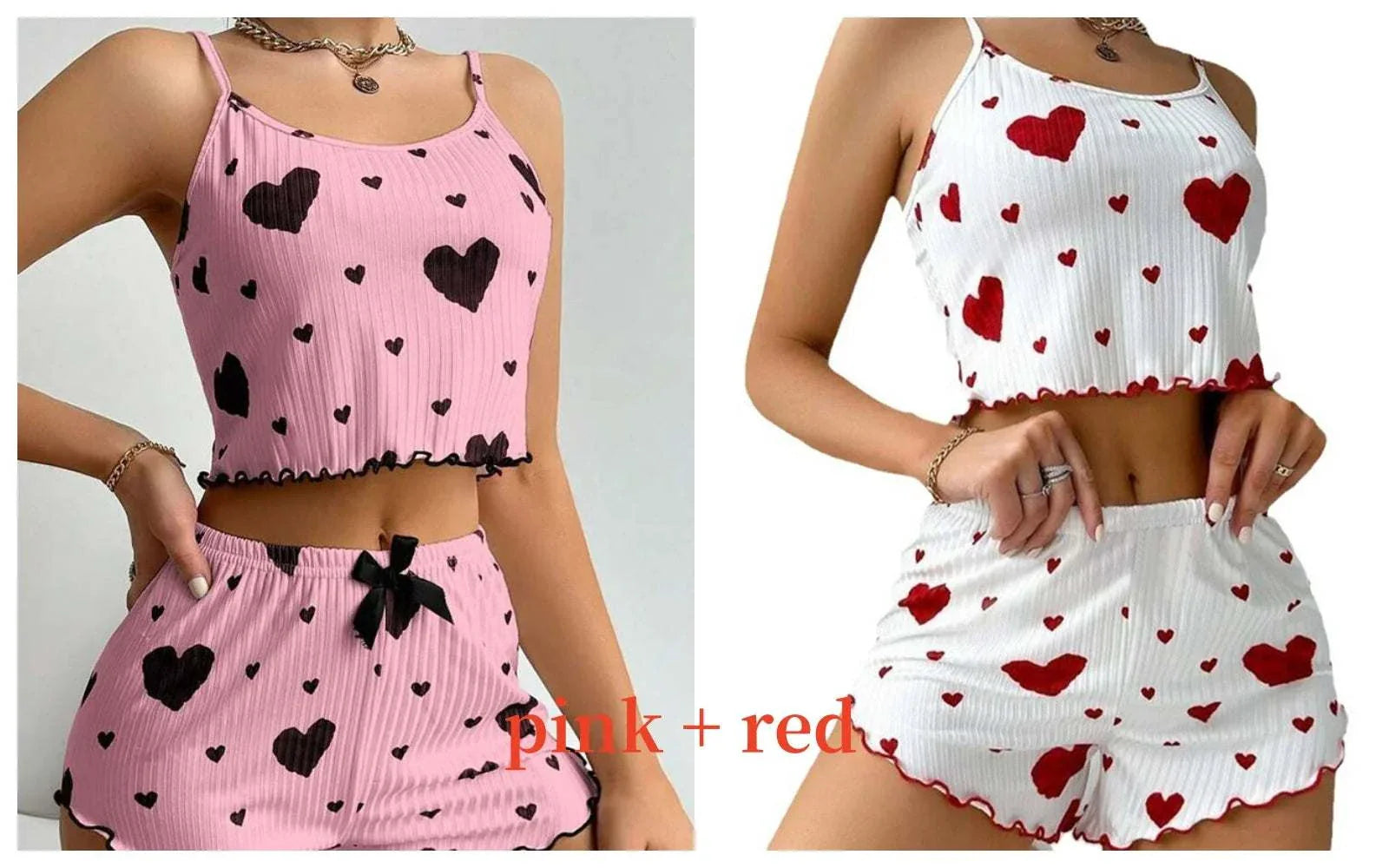 Women's pajamas set with tank tops and shorts sleepwear for women