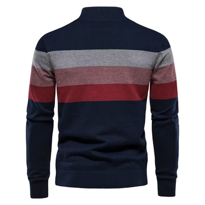 Men's Long Sleeve Cotton T Shirts with Zipper Closure