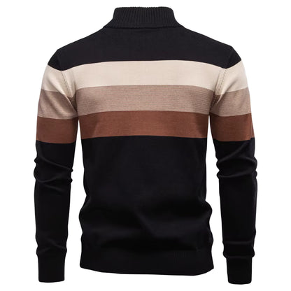 Men's Long Sleeve Cotton T Shirts with Zipper Closure