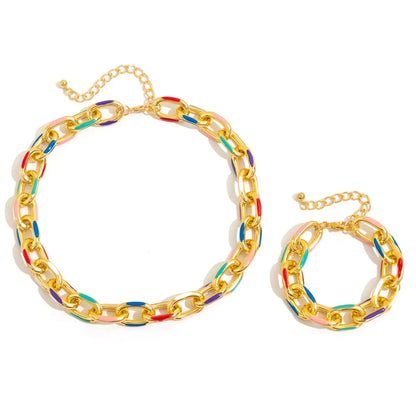 choker necklace jewelry set with matching bracelet