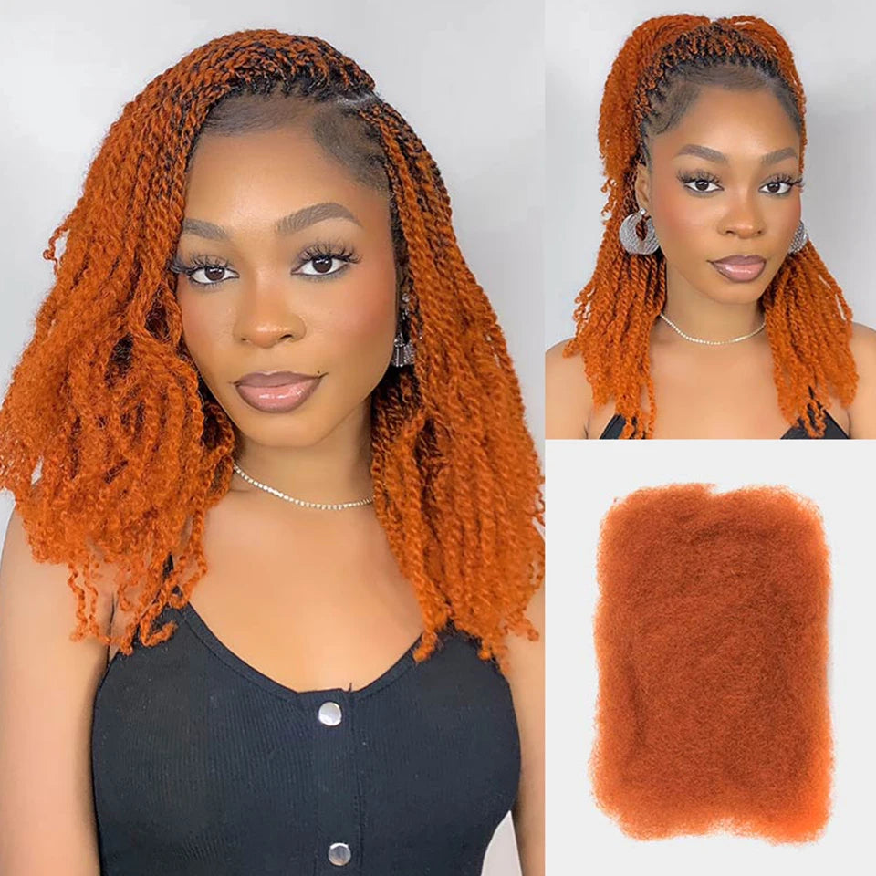 women's kinky Curly Bulk Human Hair braid