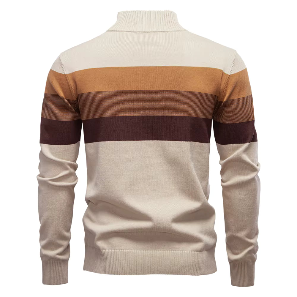 Men's Long Sleeve Cotton T Shirts with Zipper Closure