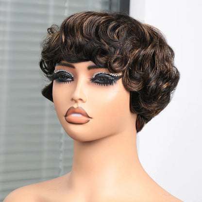 Short Human Hair Wigs for Black Women Pixie Cut Wig Human Hair Wig Glueless Wigs for Women Short Pixie Straight Human Hair Wigs