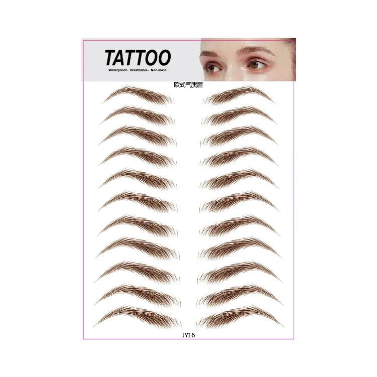 Waterproof Eyebrow Tattoo Stickers for Women's