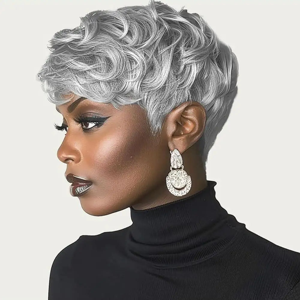 Short curly haircuts for Black women with tapered and layered curls enhancing natural texture