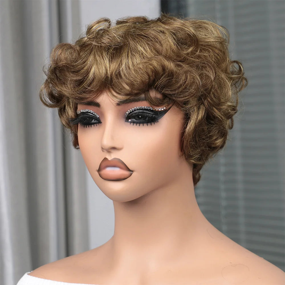 Short Human Hair Wigs for Black Women Pixie Cut Wig Human Hair Wig Glueless Wigs for Women Short Pixie Straight Human Hair Wigs