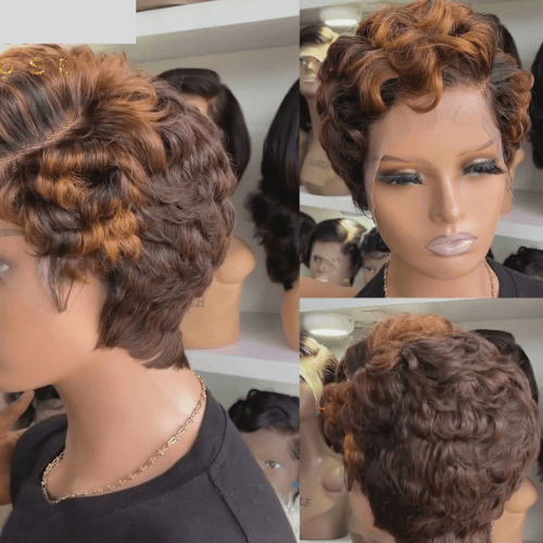 Highlight Colored Short Pixie Cut Bob - Misthere K.