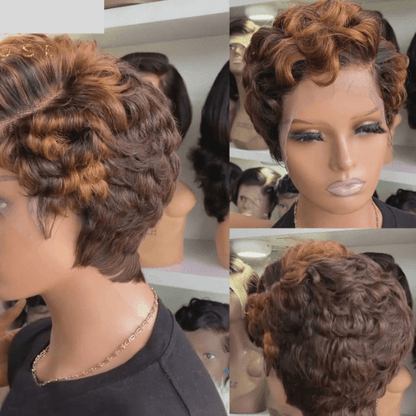 Highlight Colored Short Pixie Cut Bob - Misthere K.