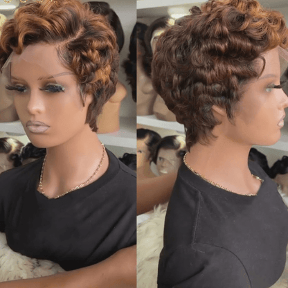 Highlight Colored Short Pixie Cut Bob - Misthere K.