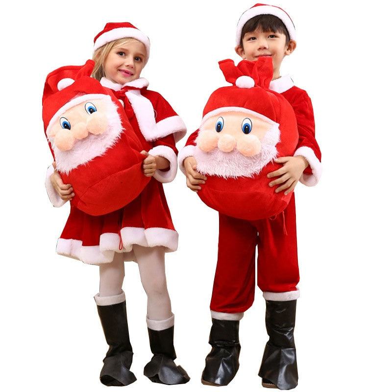 Kids Christmas Cosplay Santa Claus Costume 3/4 pieces set - Misthere K.